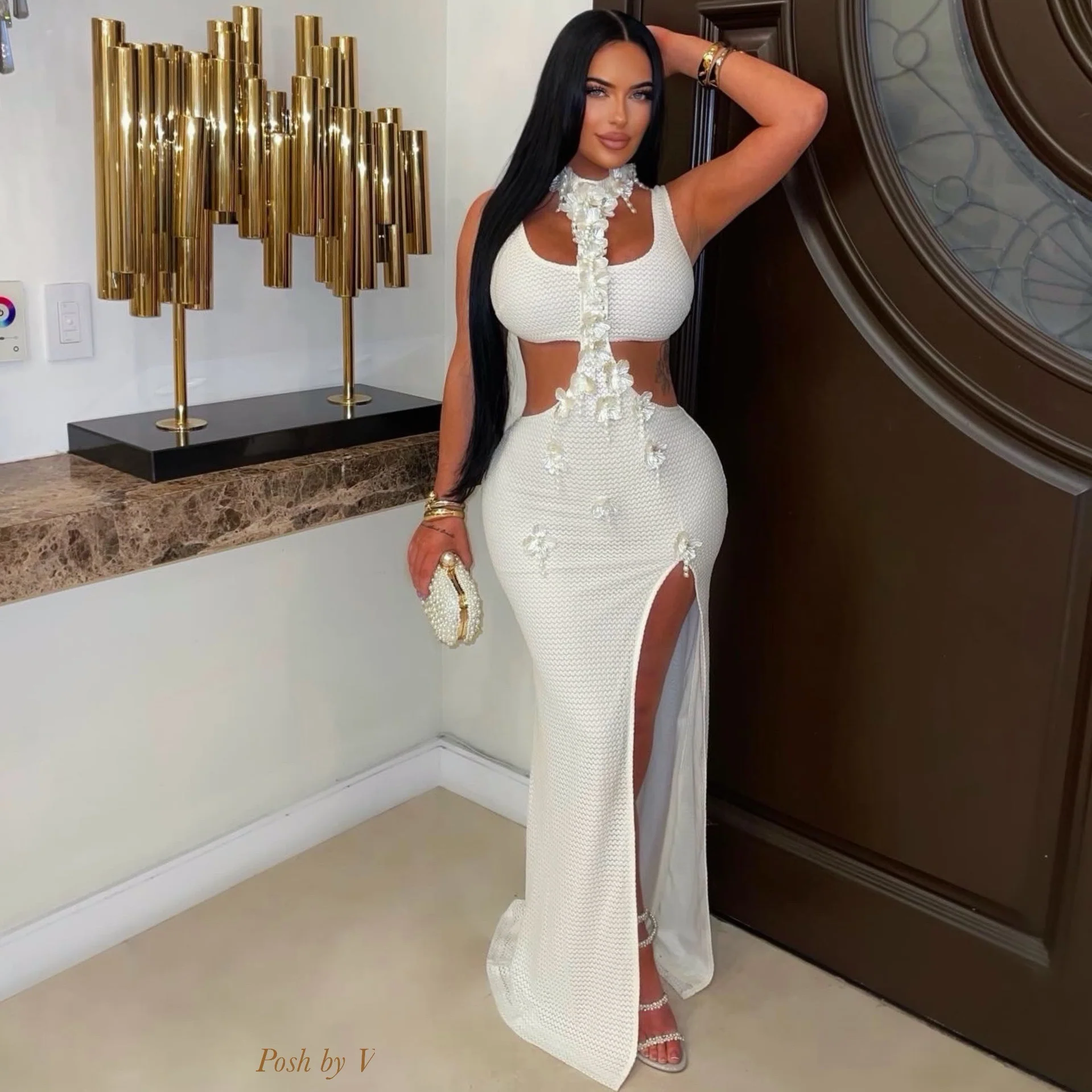 Acacia glam dress (Ivory)