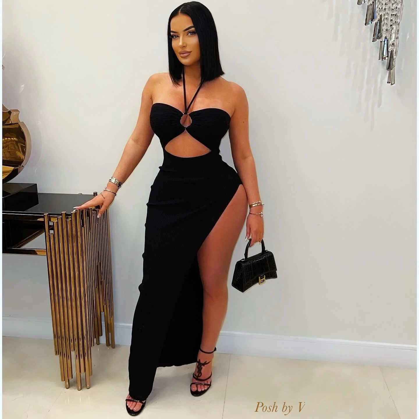 Anita rib dress (Black)