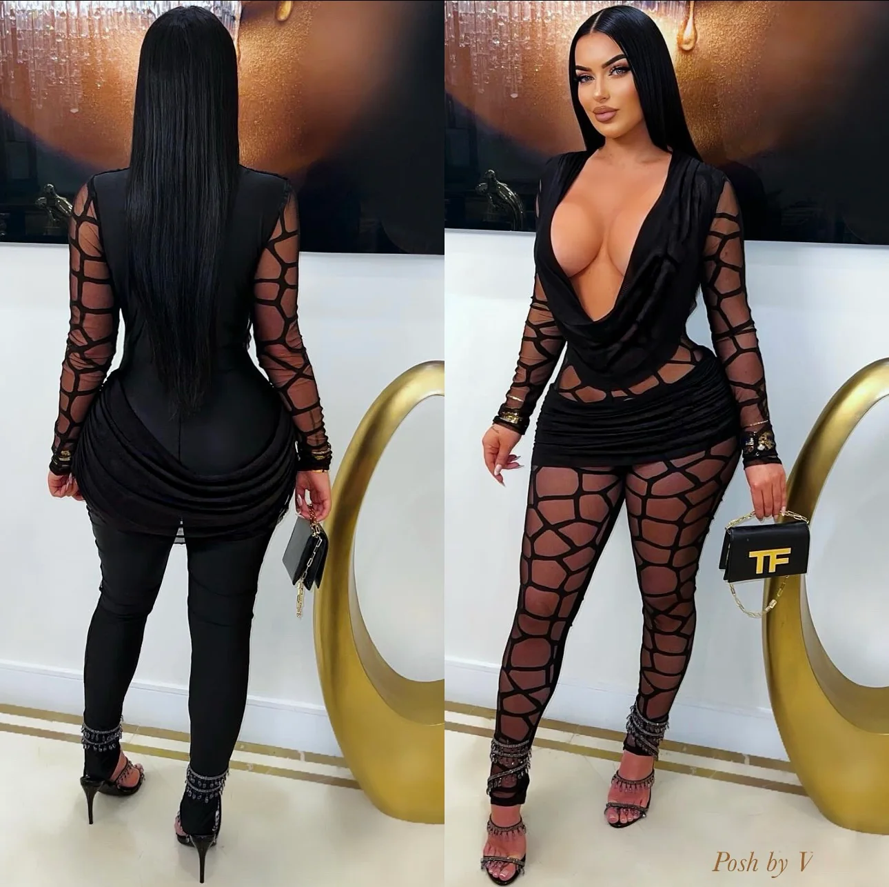 Bolivia lace jumpsuit (Black)