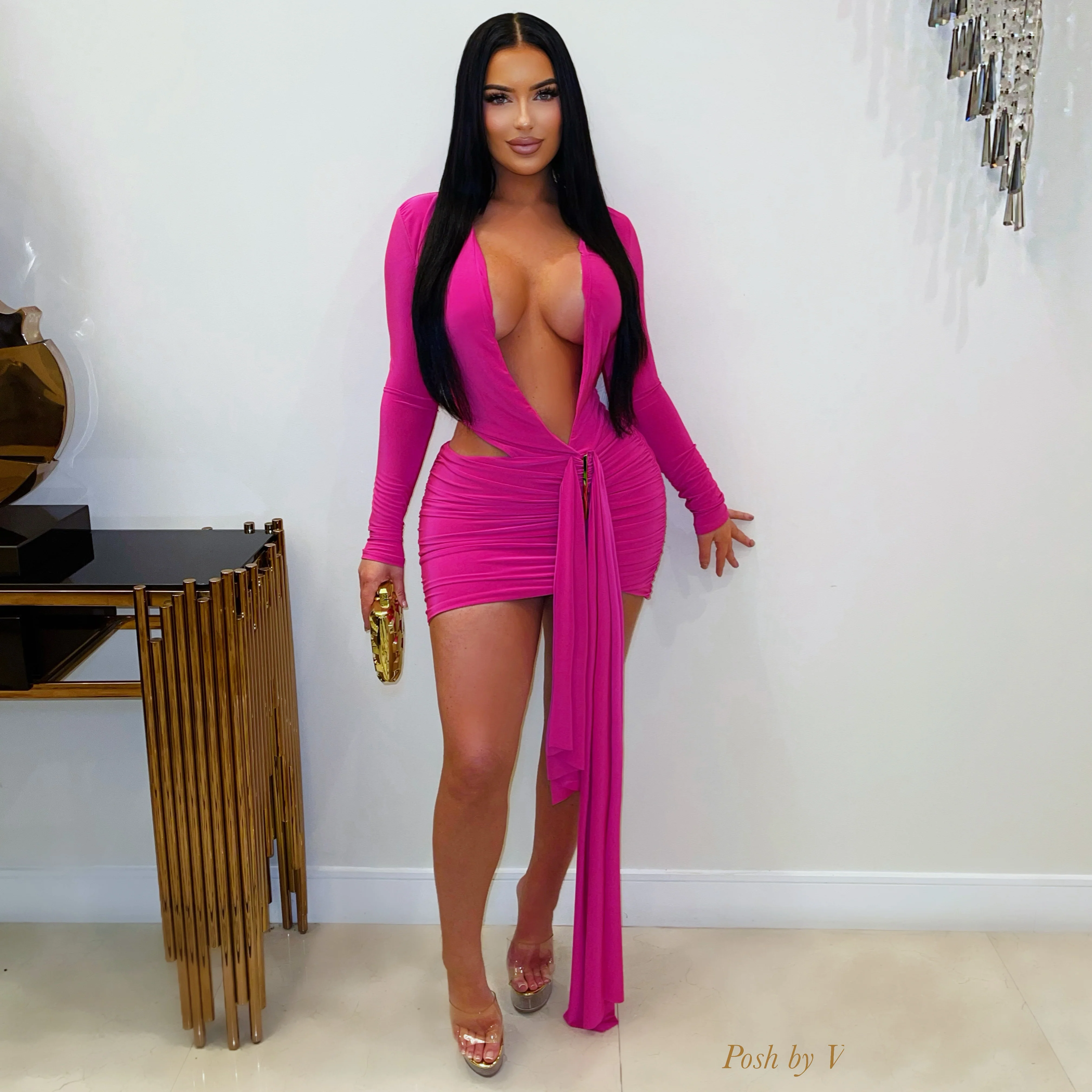 Carmine mini dress (Purple snake) - Image 3