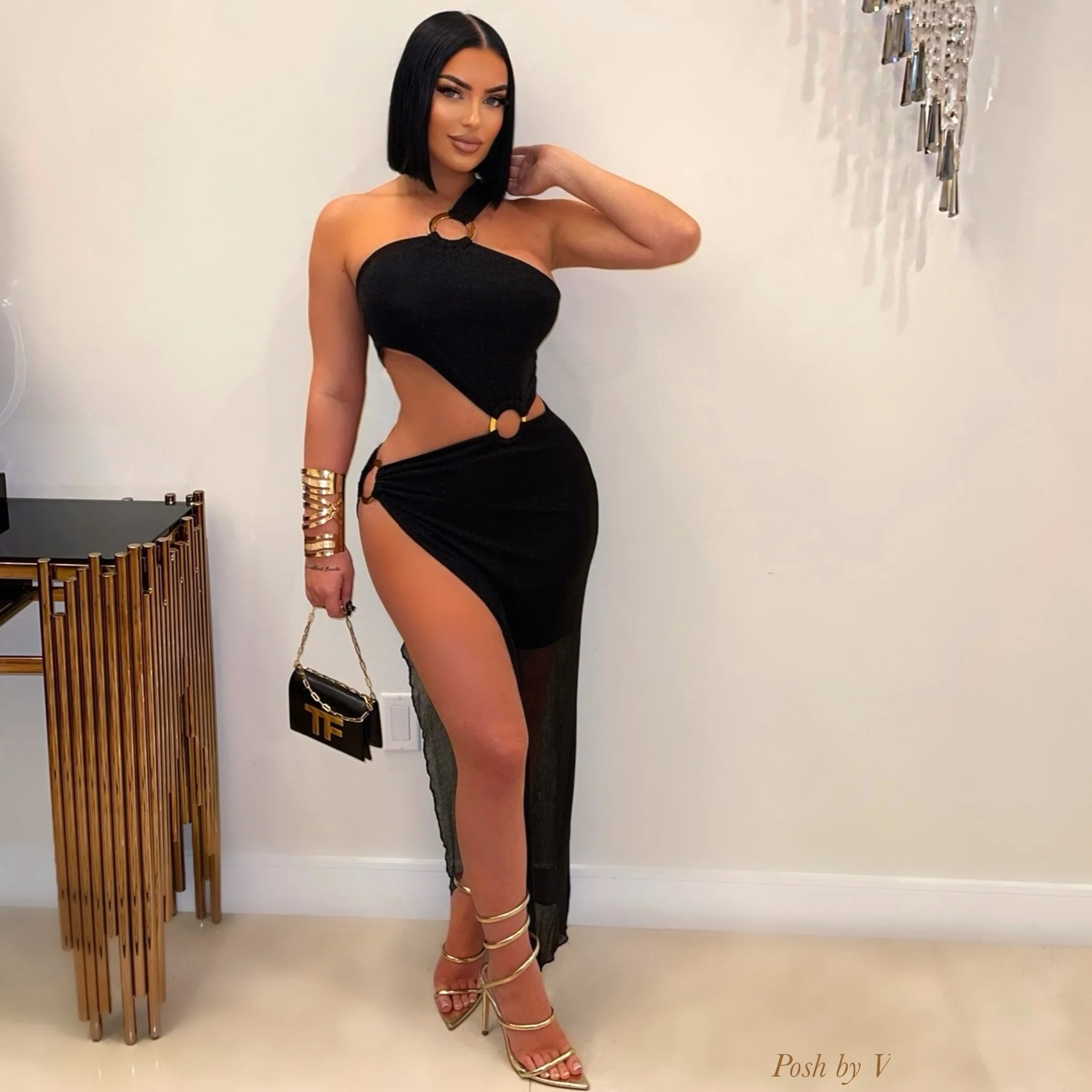 Cavella dress (Gold) - Image 2