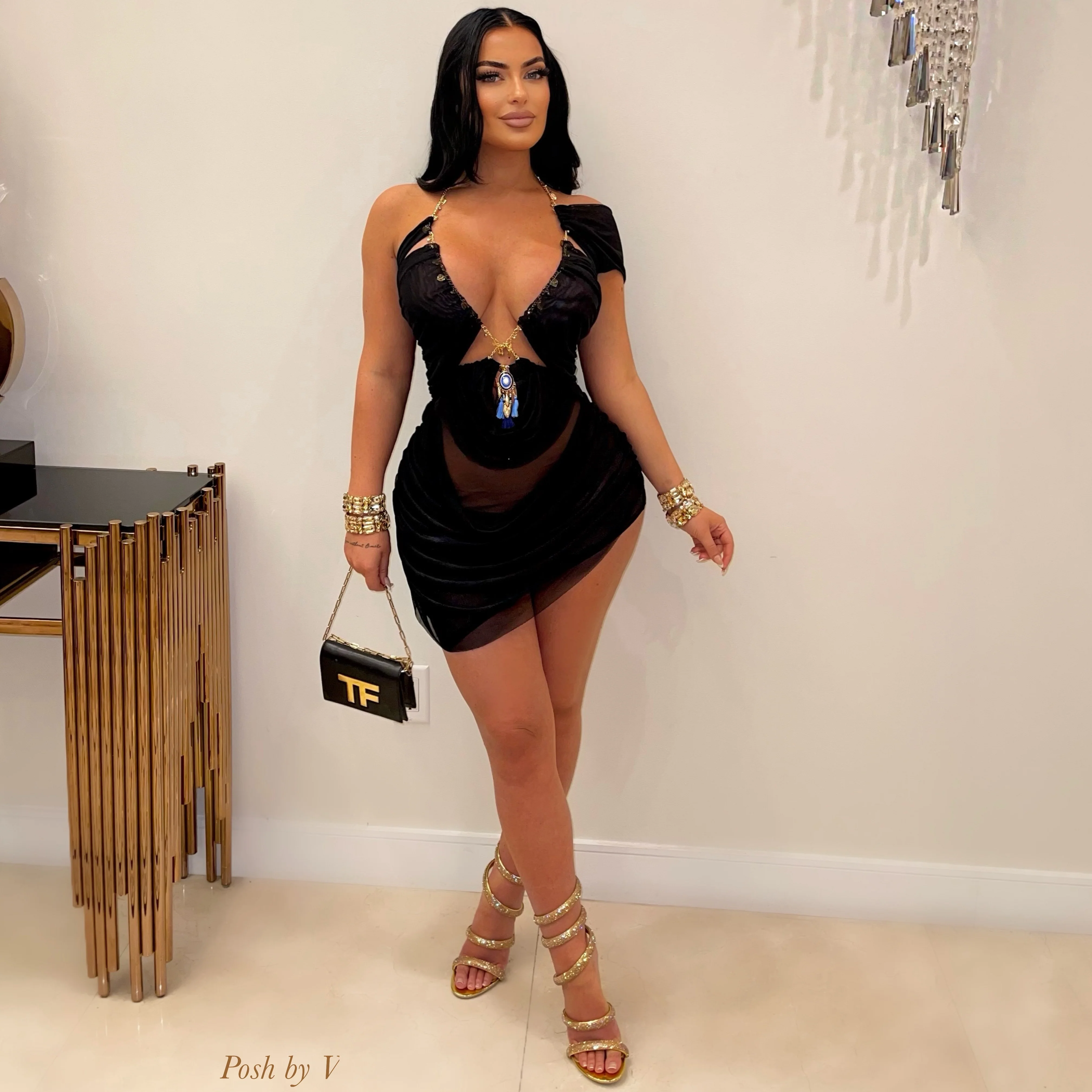 Etani glam heels (Gold) - Image 3