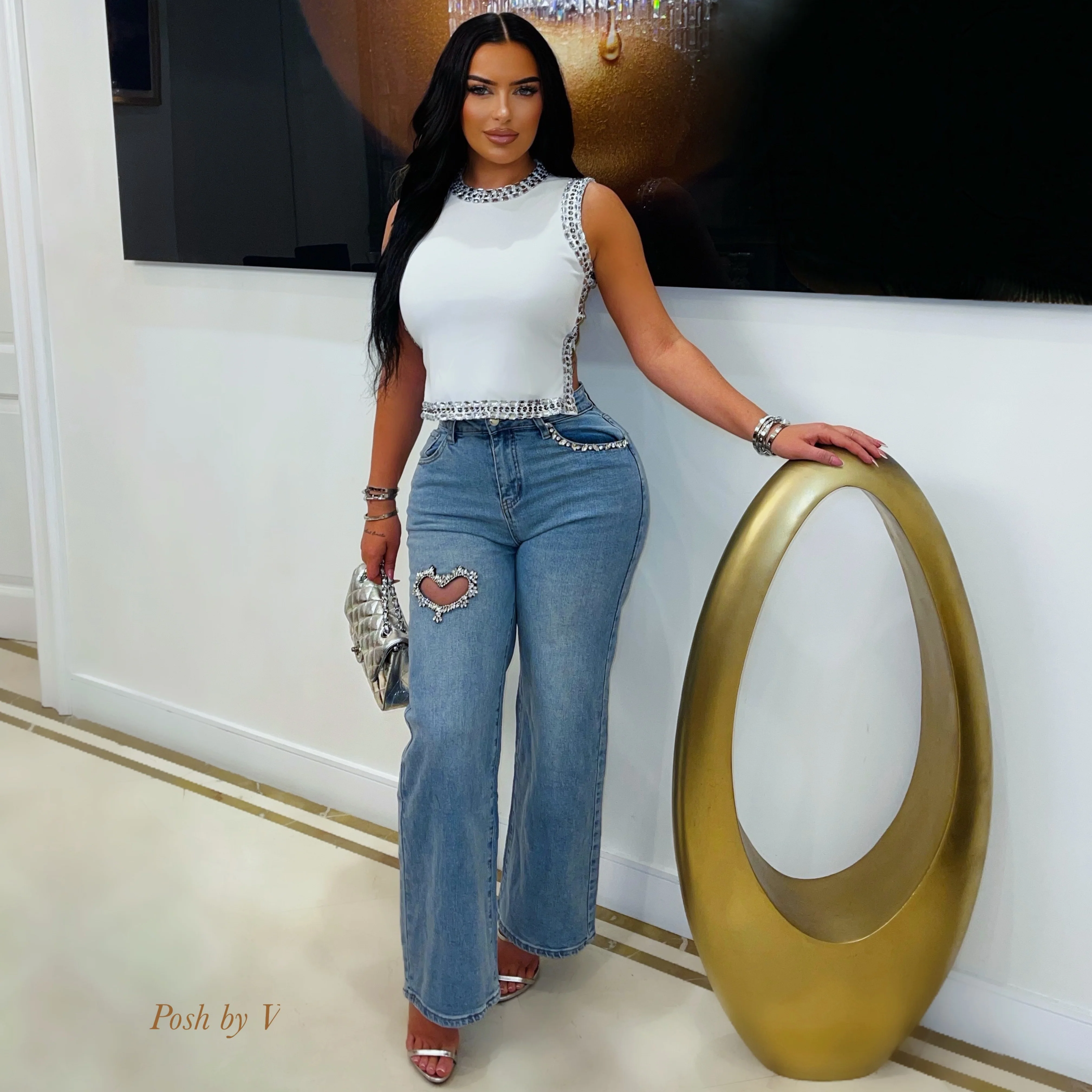 Forever heart jeans (Blue)