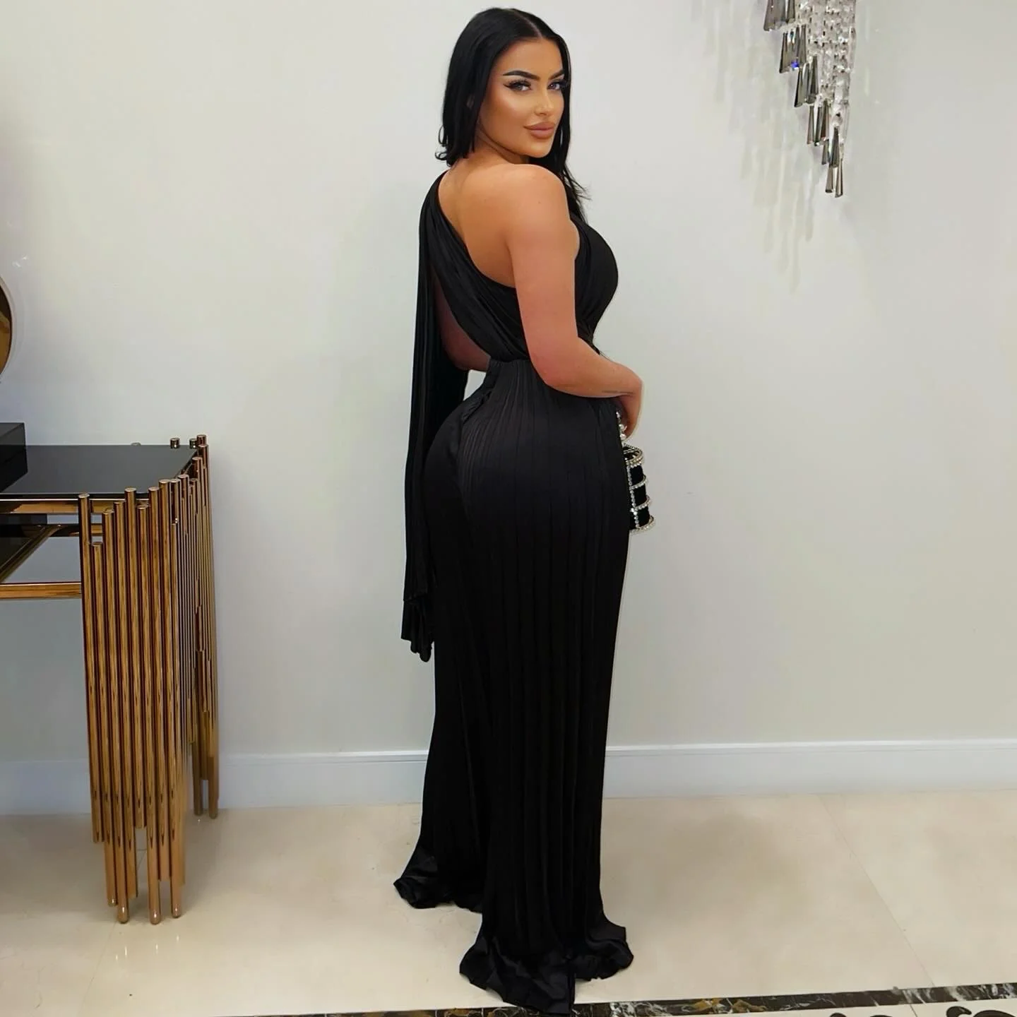 Georgina palazzo jumpsuit (Black) - Image 2