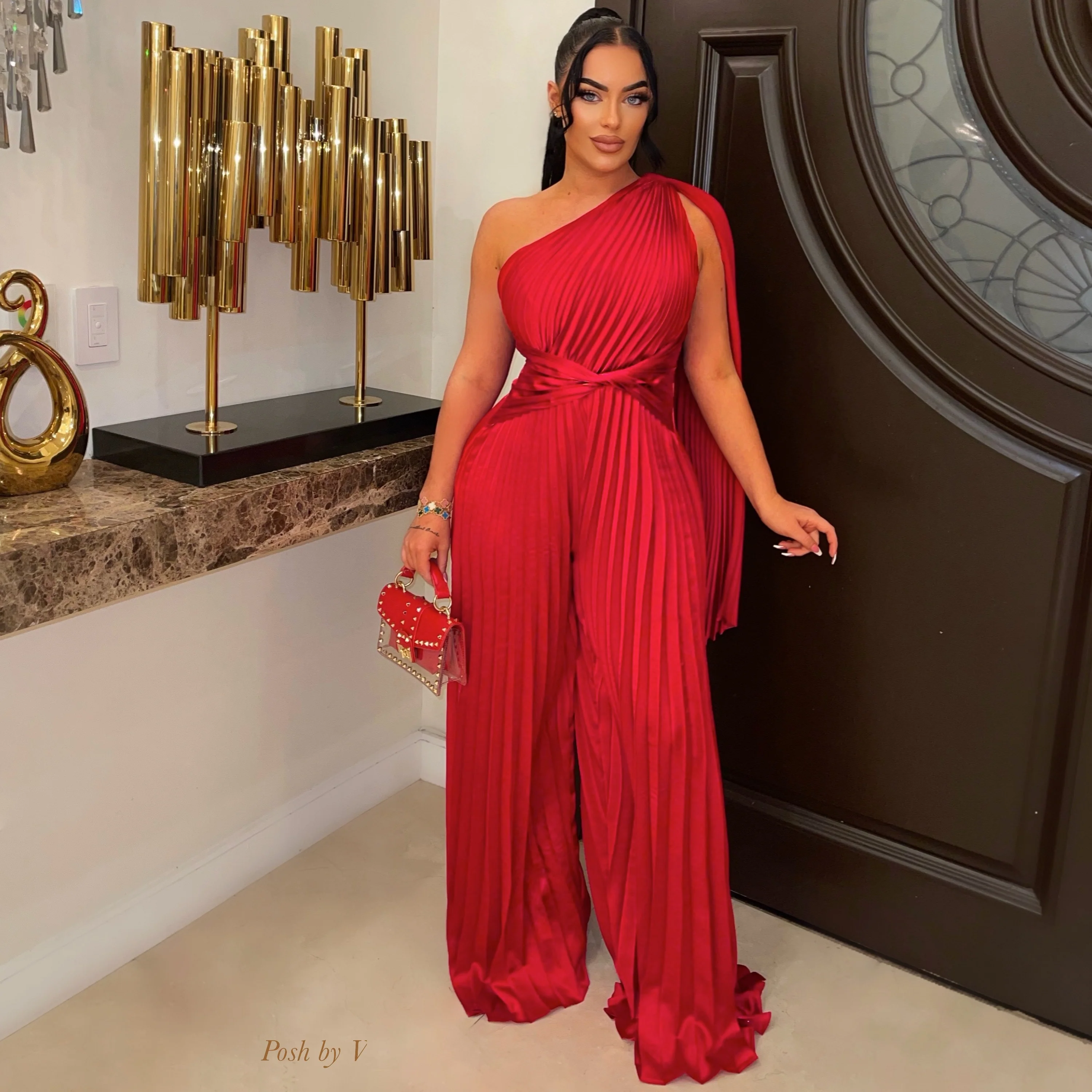 Georgina palazzo jumpsuit (Black) - Image 3
