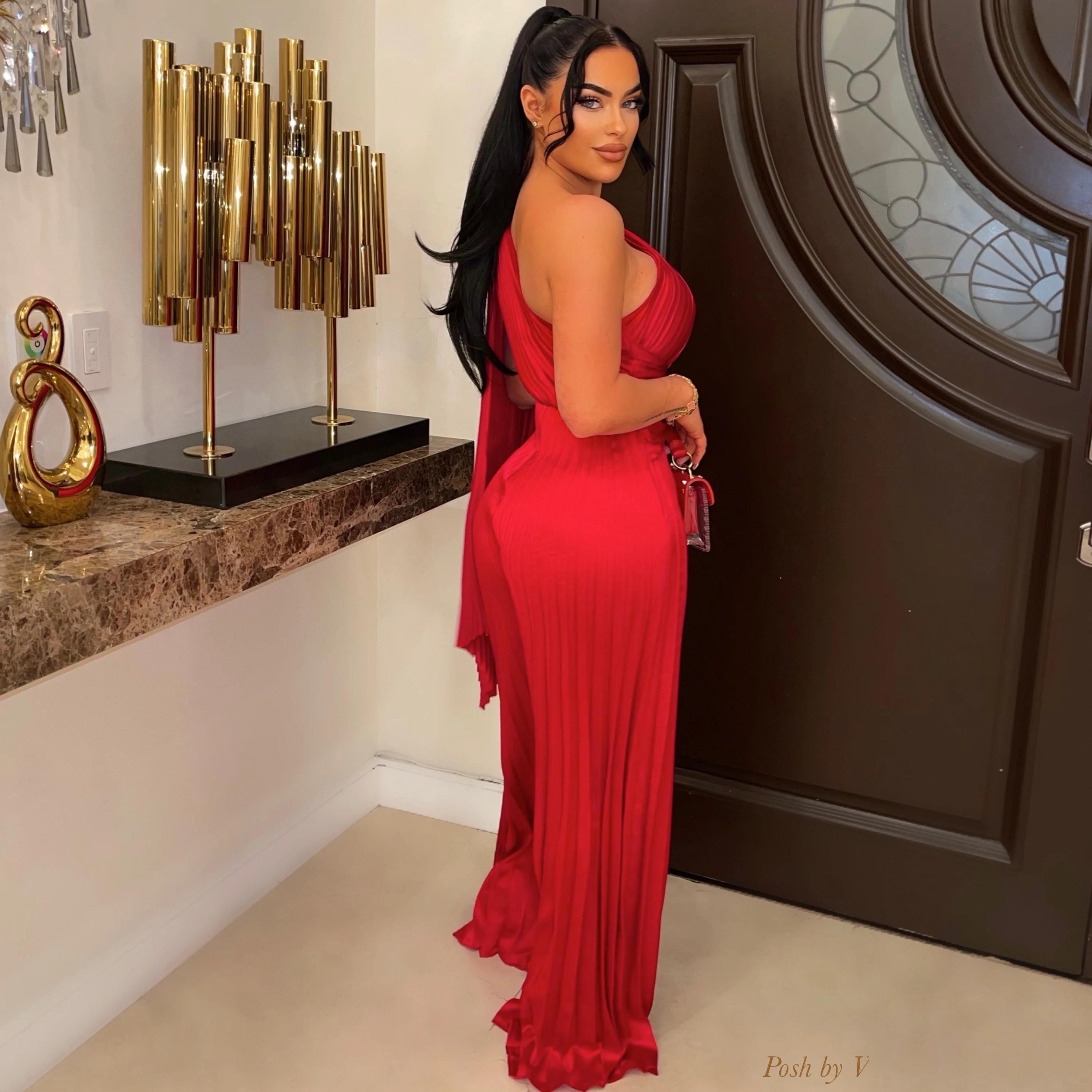 Georgina palazzo jumpsuit (Black) - Image 4