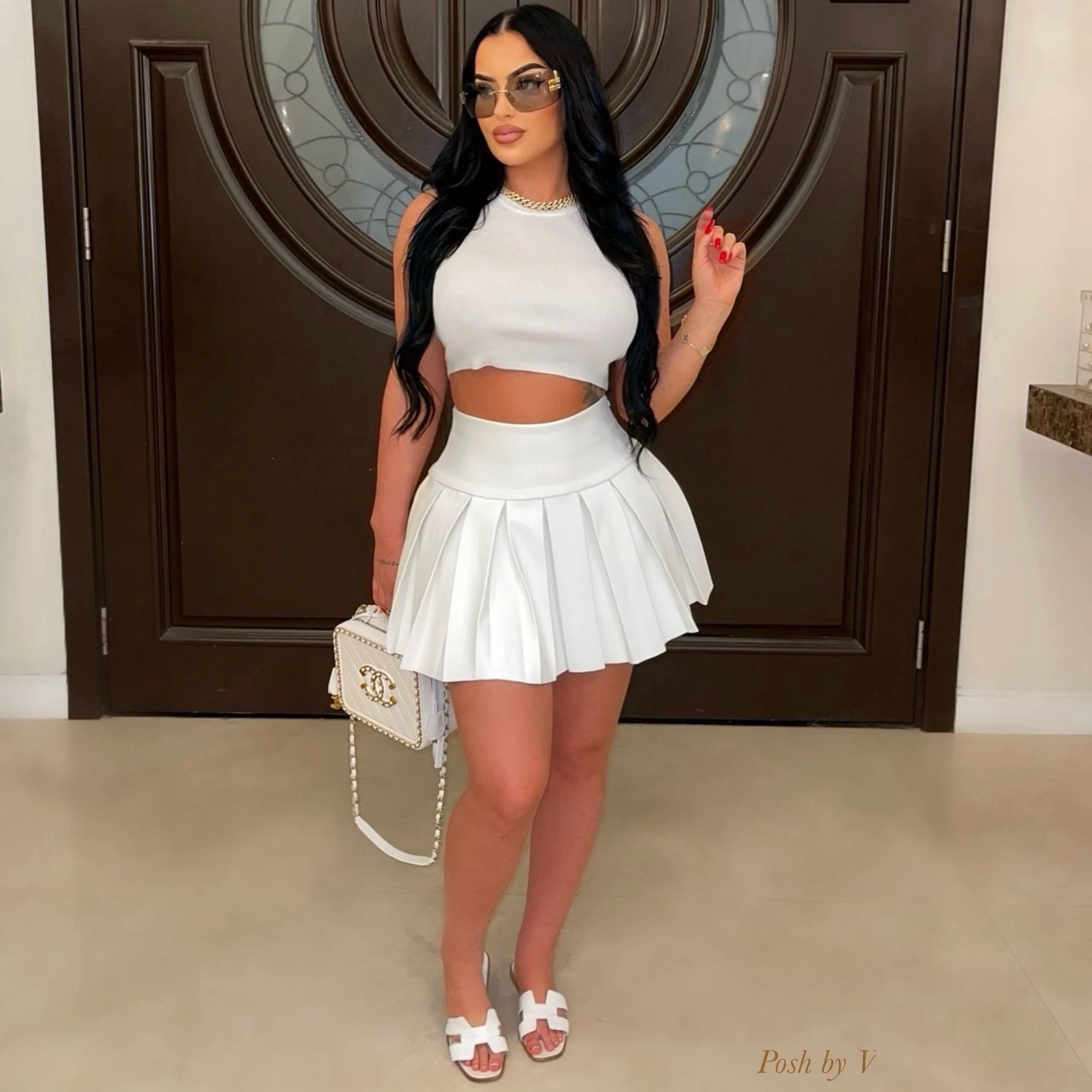 Koko skater skirt set (Pink) - Image 2
