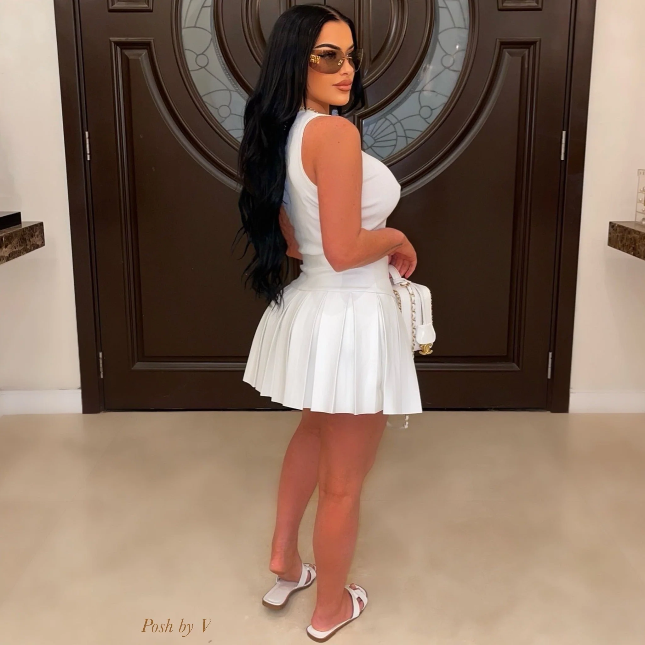 Koko skater skirt set (Pink) - Image 3