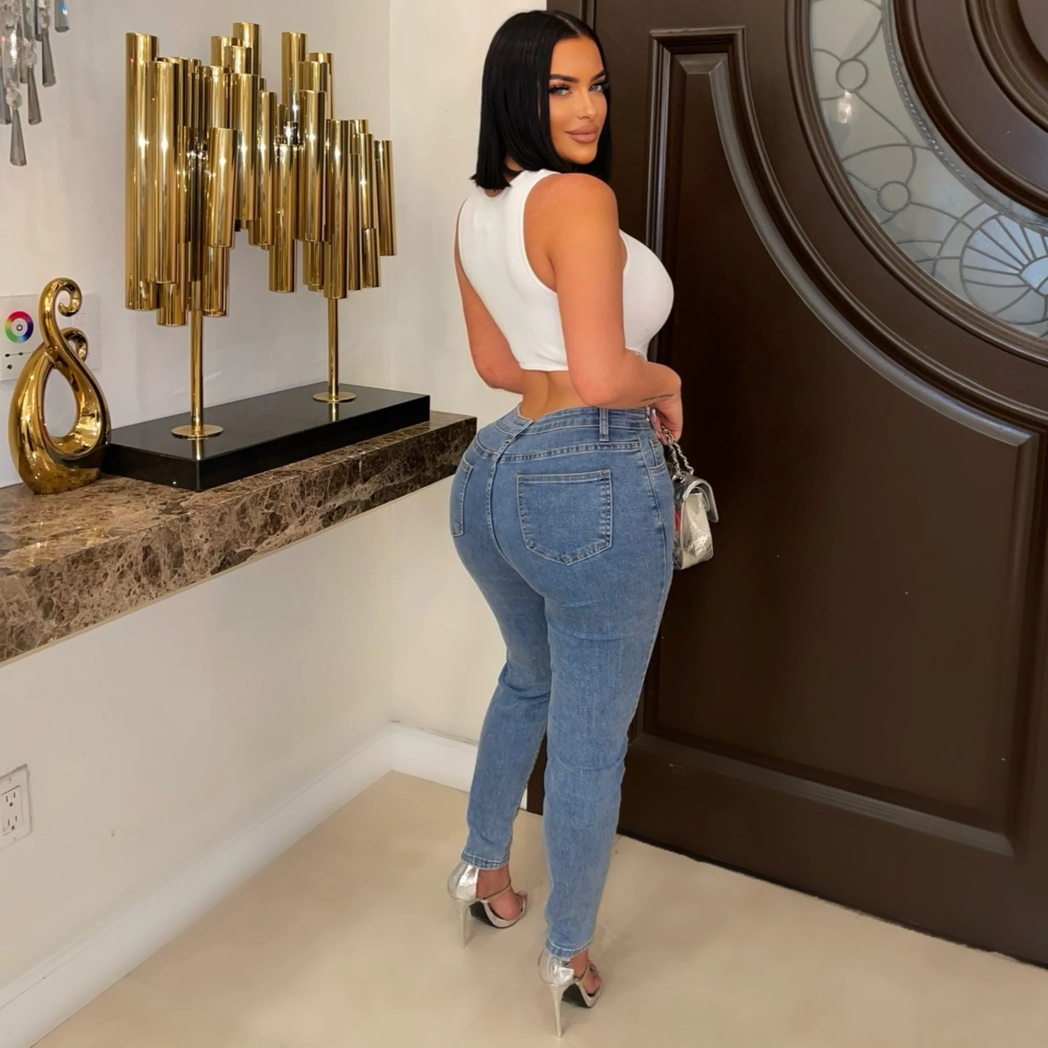 Love crop jeans (Denim/multi) - Image 2