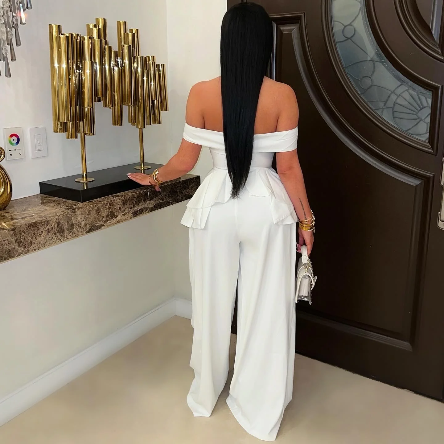Lunette palazzo pants set (Ivory) - Image 2