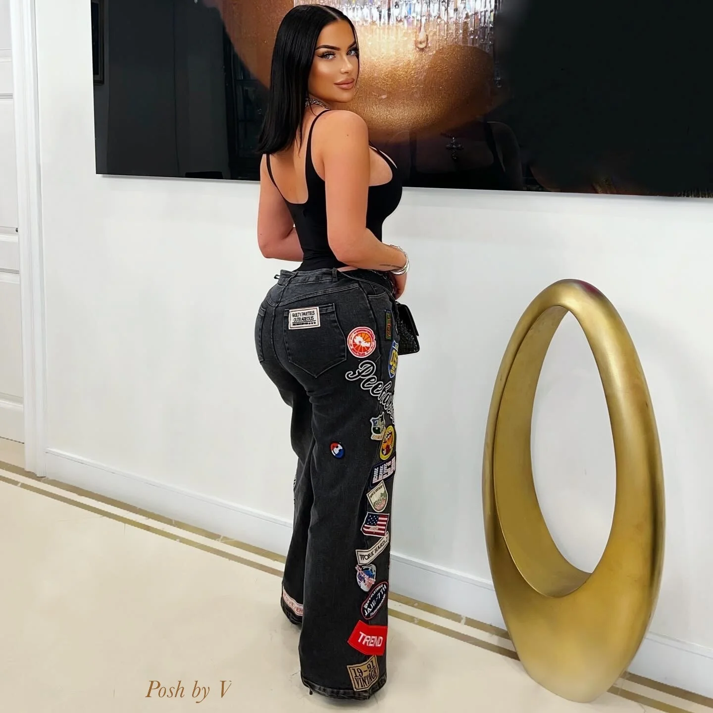 Milli patch jeans (Black multi) - Image 2