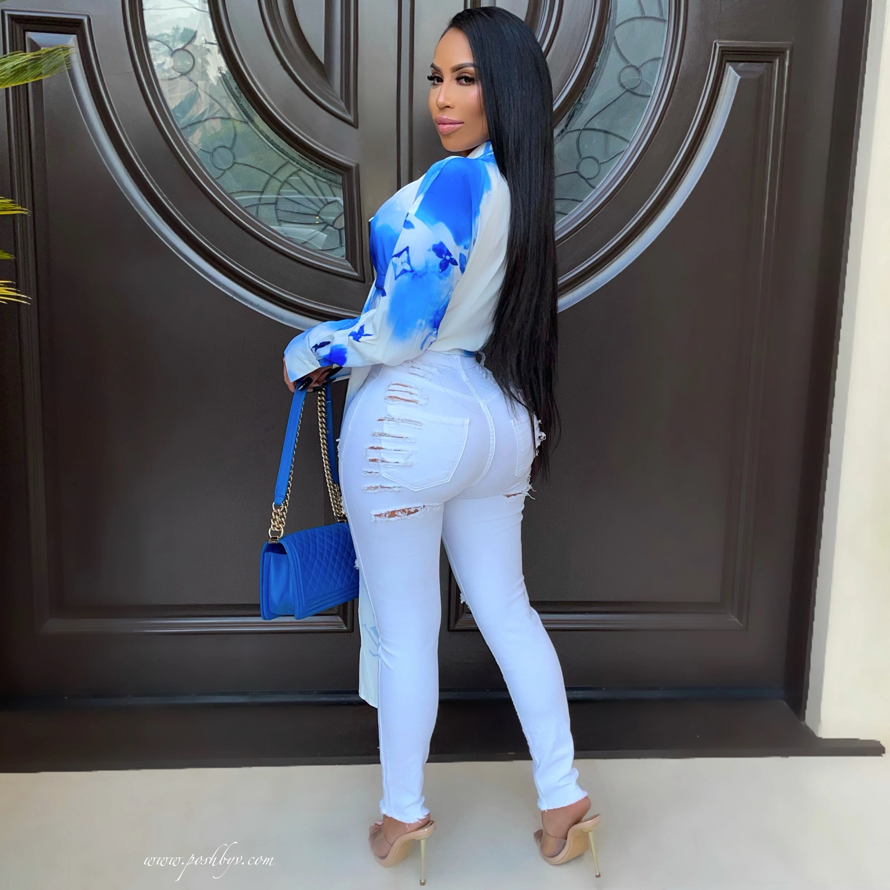 Misty slit jeans (White) - Image 3