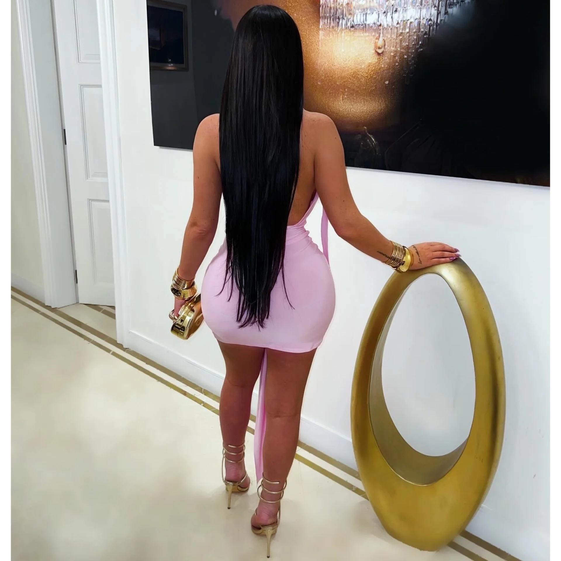 Nivena mini dress (Yellow) - Image 3