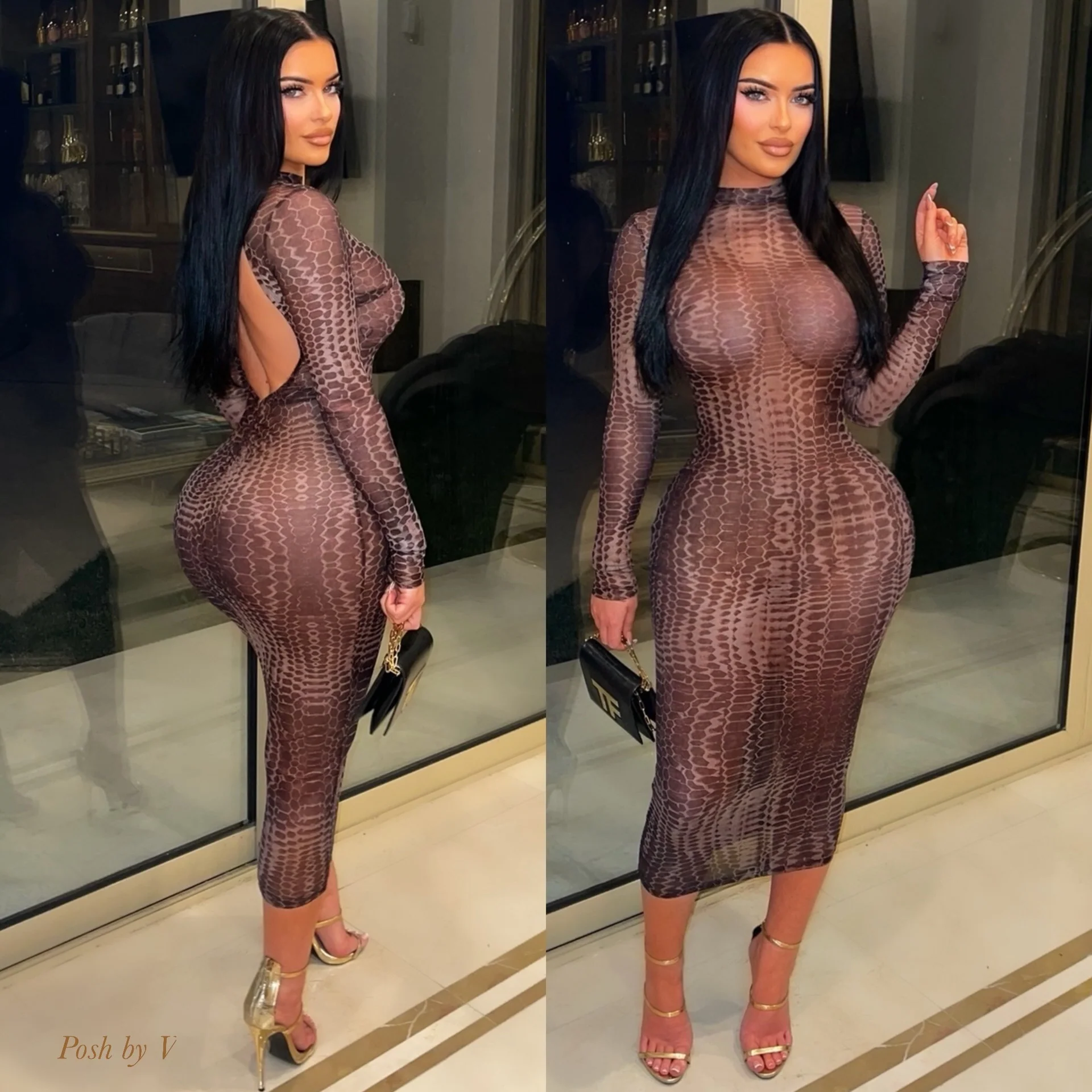 Reign croc midi (Brown) - Image 2