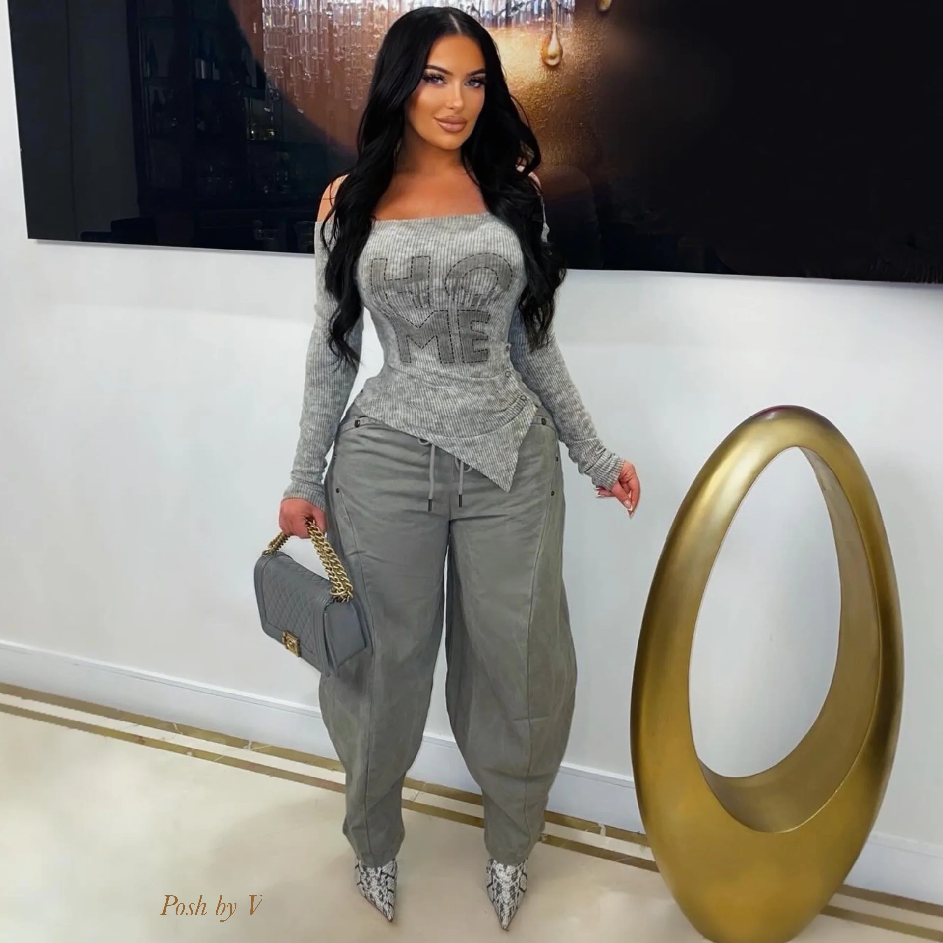 Rye wide pants (Grey)