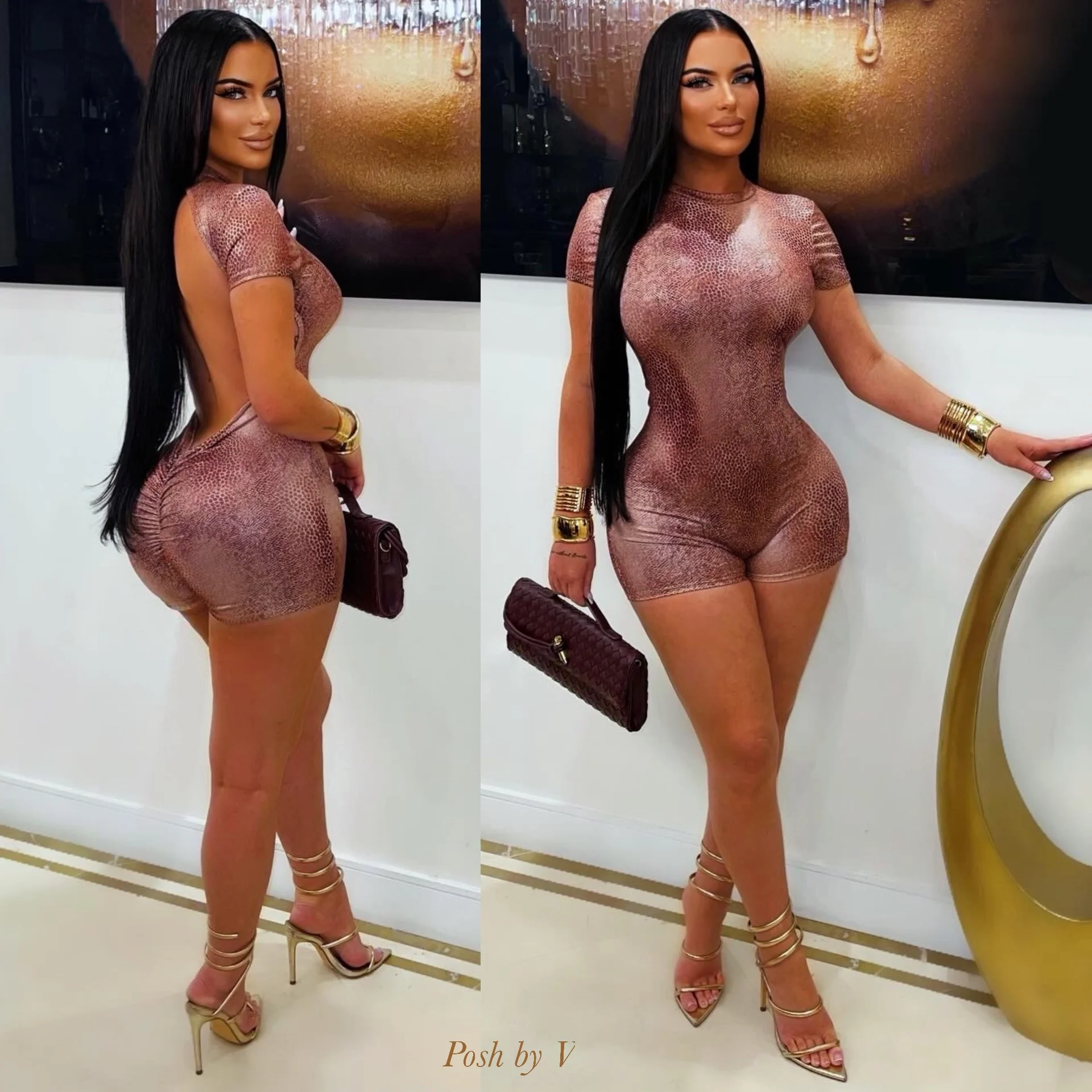 Silo snake romper (Wine)