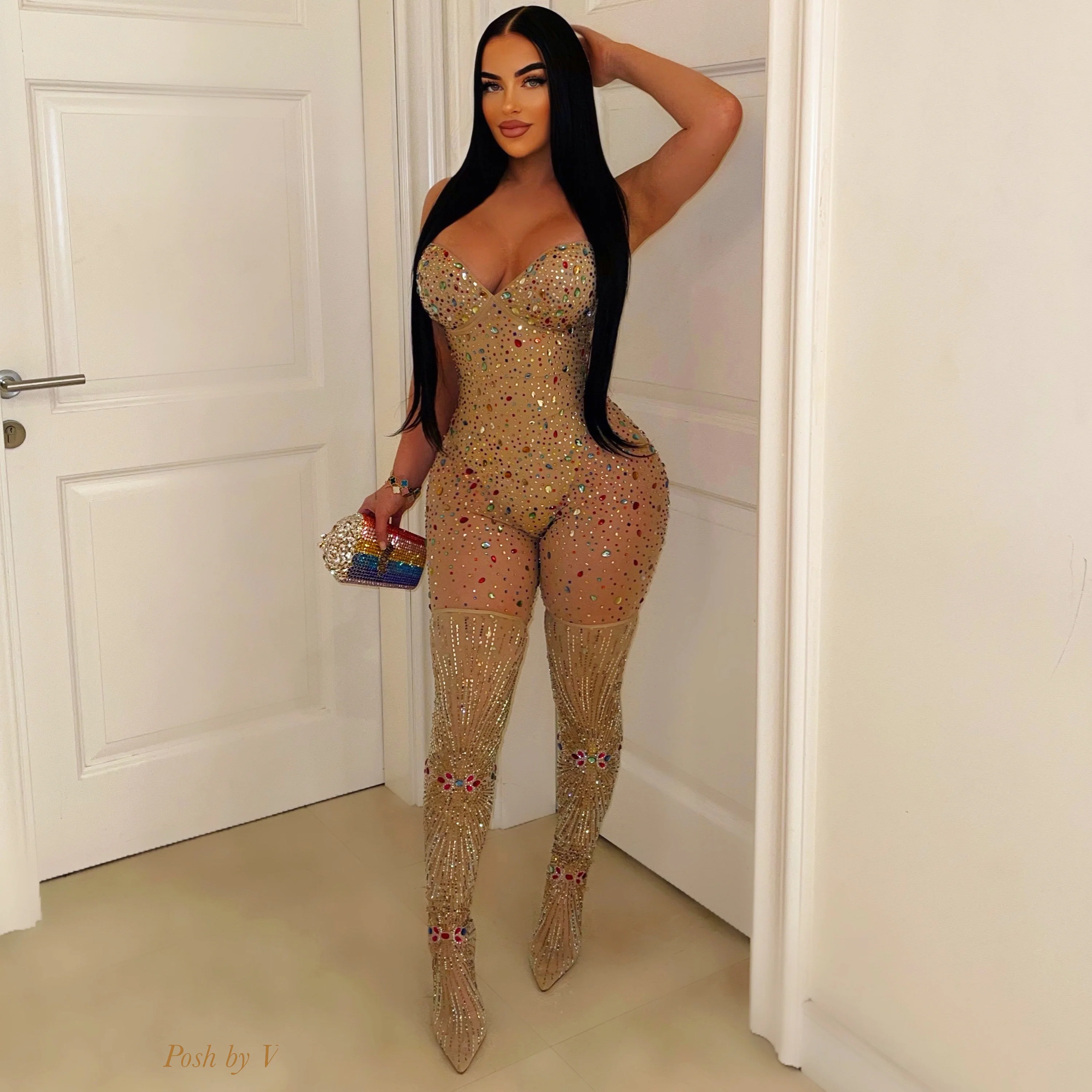 Starlight crystal boots (Nude multi) - Image 2