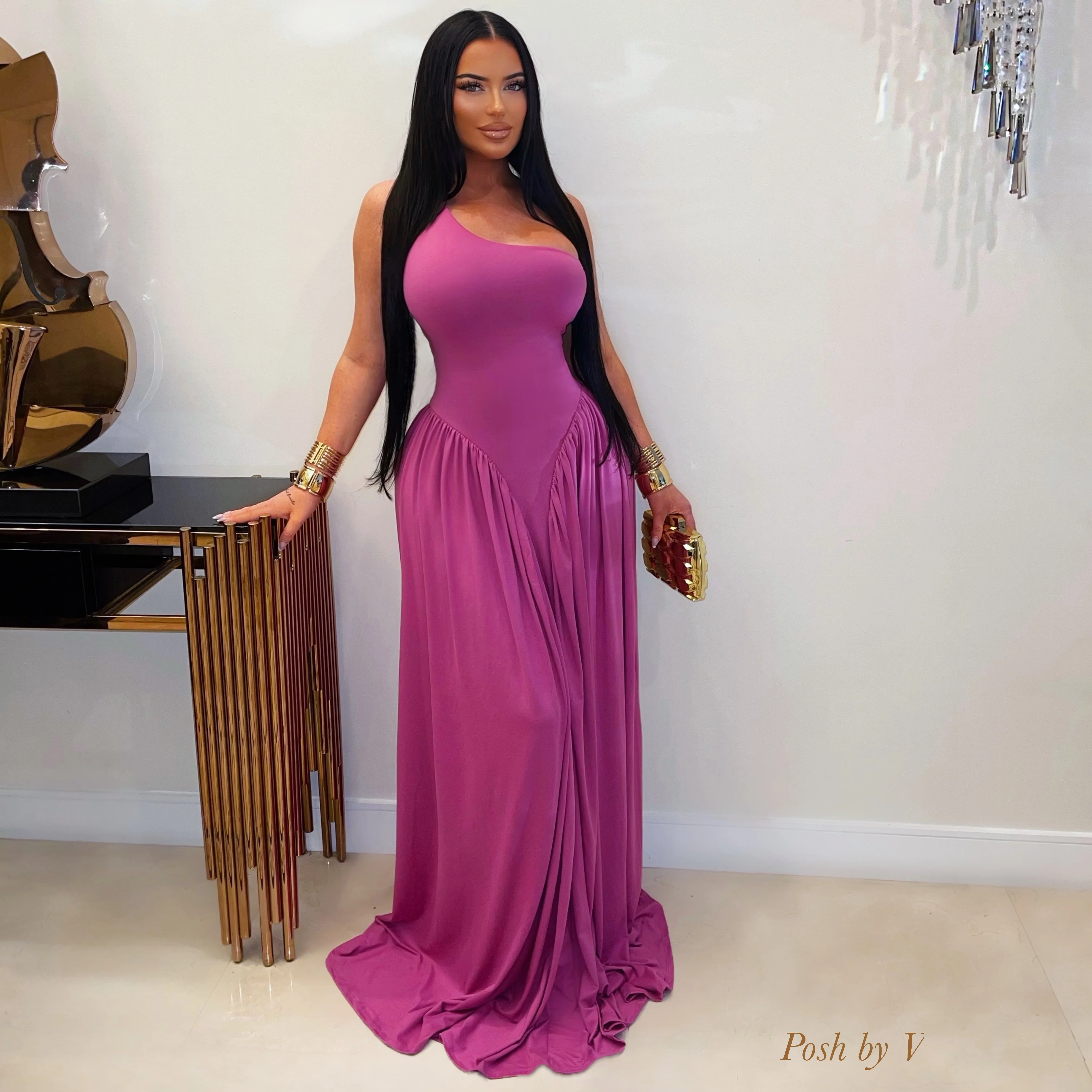 Tasila maxi dress (Berry)