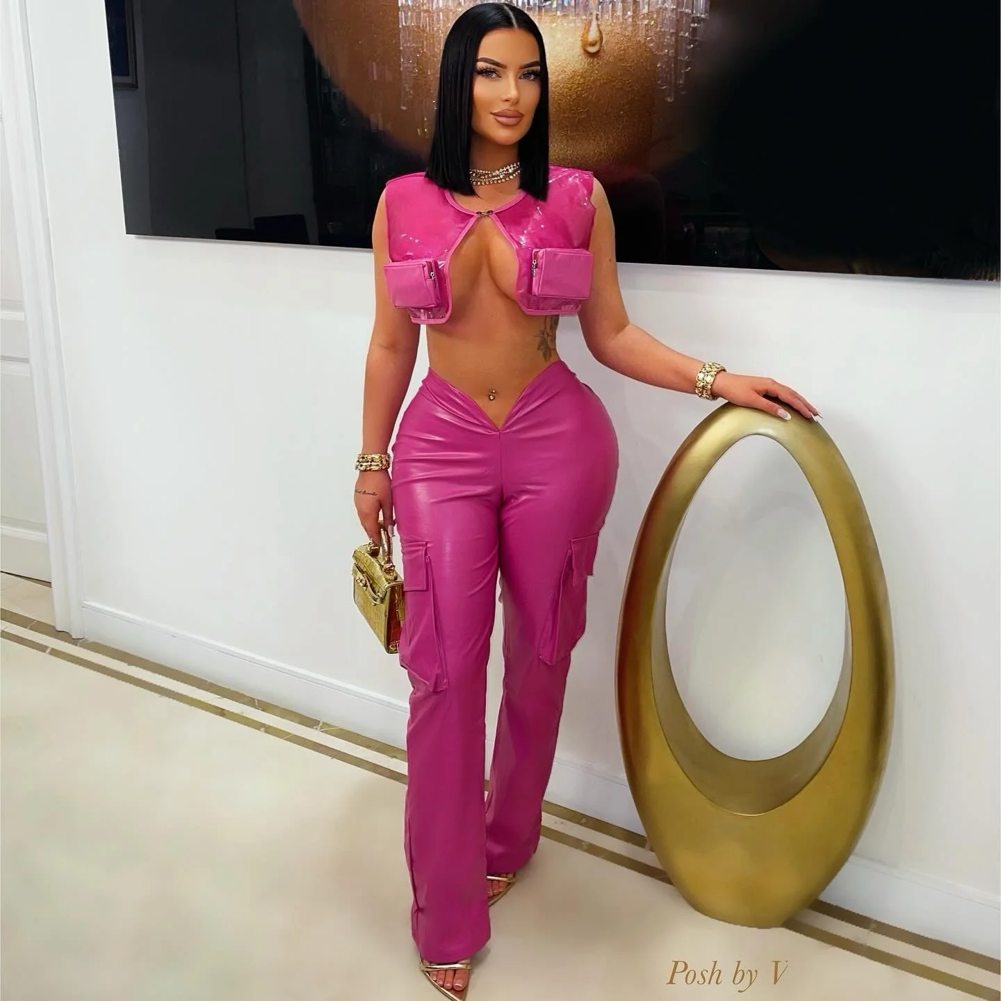 Yolo pvc top (Pink)